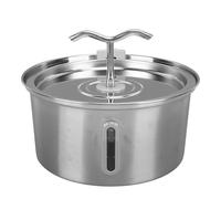 Pssopp Fuente para Gatos, Dispensador de Agua para Mascotas de Acero Inoxidable, Diseño de Doble Boquilla, Filtración Automática, 3,2 litros para Perros y Gatos