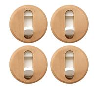 Pssopp Gancho Ganchos de Madera Autoadhesivos para Colgar Percheros Ocultos para Baño Entrada Armario Mochila Toallas Bolsas Llaves 4 Piezas Ganchos de Pared Plegables, de Pared Plegables (Haya)