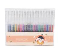 Pssopp Glitter Gel Pen 36 Color Set, Fine Tip Metallic Shimmer Markers for Adult Coloring Libro para Niños Dibujo de Suministros de Arte