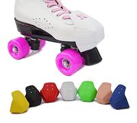 Pssopp Guardias de Cuero con Protección Mejorada, Protectores de Punta de Patinaje para el Patinador de Quad, Protege de la Abrasión y la Reducción de Amortiguación con Ajuste Personalizable (Rosa