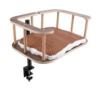 Pssopp Hamaca para Gato de Escritorio con Ajustable y Fijación sin Taladro, para Confort Durante Todo el Año en Superficies Planas