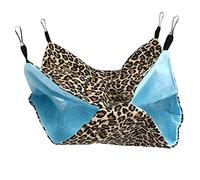 Pssopp Hamaca para Hámster, Lona de Doble Capa y Cama Colgante de Terciopelo para Animales Pequeños para un Espacio Cómodo para Dormir y Jugar (Sexy Estampado de Leopardo)