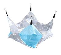 Pssopp Hamaca para Hámster, Lona de Doble Capa y Cama Colgante de Terciopelo para Animales Pequeños para un Espacio Cómodo para Dormir y Jugar (Conejito Gris)