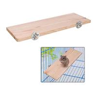 Pssopp Hamster Platform Rectángulo Plataforma de Soporte de Madera Natural Pet Pedal Board Cage Chew Toy Pequeños Animales Hábitat Decoración para ratón Chinchilla Chipmunk Rat