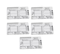 Pssopp Handicrafts Herramienta de Medición de Interpretación de Tarjeta de Electrocardiograma de PVC para Interpretación de 5 Reglas de, Reglas Transparentes de 7 Pasos de