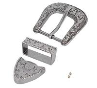 Pssopp Hebilla de Cinturón Vintage Occidental para Hombre, Diseño Simple de Vaquero Hecho a Mano, 30mm