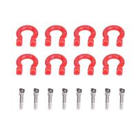 Pssopp Hebilla de Remolque de Coche RC 8 Piezas Grillete de Remolque de Metal Cierre de Bloqueo de Rescate, Hebilla de de Coche RC para Escalada Crawler Accesorio de Modelo Accesorios de