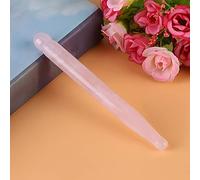 Pssopp Herramienta de Masaje de Cuarzo Rosa Natural, Masajeador Facial, Piedra Gua Sha con Superficie Pulida Suave para Spa de Masaje de Acupuntura Facial