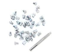 Pssopp Herramienta Perforadora de Corazón de Acero, Material de Zinc, Juego de Sellos y de 43 Piezas para Artesanía en Cuero, para Entusiastas del Bricolaje y Fabricación de Joyas