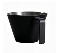 Pssopp Herramientas de Medición de café Taza Medidora, 120 Ml de Boca Ancha, Doble Boquilla, Ergonómico para Máquina de café Expreso Casera, Taza Medidora de de Acero Inoxidable Negro
