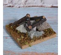 Pssopp Hoguera para Casa de Muñecas, Modelo de Fogata en Miniatura, Accesorio de Iluminación con Pilas para Casas de Muñecas a Escala 1:12 (Hoguera)