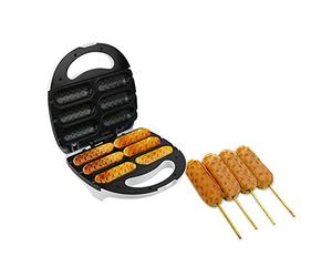 Pssopp Hotdog Waffle Maker 750W Waffle Corn Dog Maker French Muffin Hot Dog Machine Antiadherente Corn Dog Machine (Enchufe de la UE 220-240V)