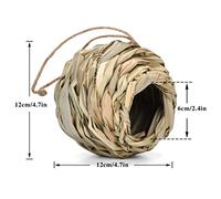 Pssopp Housmingbird House Hand Woven Finch House Material de Hierba Al Aire Libre, Decoración Al Aire Libre de Interior Diseño de Bricolaje (pequeño)