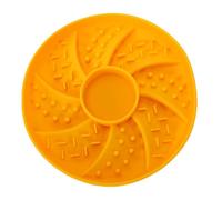 Pssopp Inserto de Alimentador Lento, Silicona de 7,48x7,48x1,18 Pulgadas, Alimentador de Rompecabezas Interactivo Antideslizante para Cachorros, Tazón para Perros de Raza Grande (Yellow)