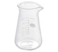 Pssopp Jarra de Vidrio para Espuma de Leche, Jarra de café Expreso Resistente Al Calor de 100ml con Boca de águila a Escala para Proceso de Dibujo Artístico Latte