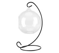 Pssopp Jarrón de Cristal Colgante, Vidrio de Borosilicato, Diseño en Forma de Bola, Elegante Terrario para Plantas Aéreas y Suculentas, Decoración Interior/Exterior