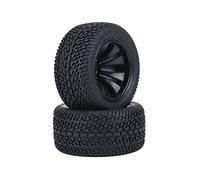 Pssopp Juego de 2 Uds de Neumáticos de Coche RC de Goma con Cubos de Plástico para Camión de Carreras 1:12 Agarre Superior y Superficie Antideslizante