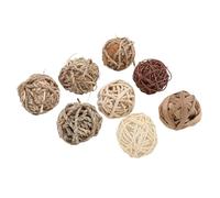 Pssopp Juego de 8 Bolas de Hierba para Conejos, Juego de Bolas para Masticar, Juguetes de Hierba Tejidos a Mano, Bocadillos para Animales Pequeños para Conejos, Hámsteres, Jerbos, Dientes, Salud,