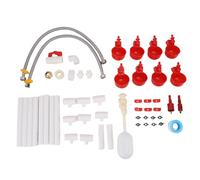 Pssopp Juego de Agua Potable Automática de Aves de Corral, Instalación Fácil de Construcción Resistente Kit Automático de Agua de Pollo para la Codorniz (8 Tazas de Agua)