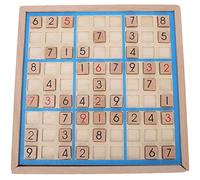 Pssopp Juego de Ajedrez de Entrenamiento Lógico, Tablero de Juego de Rompecabezas Sudoku de Madera de Haya, Juguete de Rompecabezas de Lógica Educativa para Niños, Desarrollo del