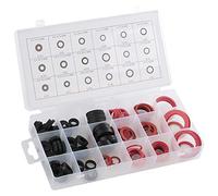 Pssopp Juego de Arandelas de Plomería con Junta Tórica NBR de 141 Piezas, Juntas de Goma de Alta Densidad para Sellado sin Fugas en Grifos, Válvulas, Bombas y Más