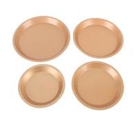 Pssopp Juego de Bandejas para Pizza, Bandeja para Pizza de Acero Al Carbono, 4 Piezas, 6, 7, 8, 9 Pulgadas, Bandeja para Hornear con Calentamiento Uniforme para Horno y Parrilla, Bandejas Redondas