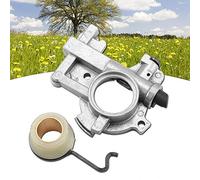 Pssopp Juego de Bomba de Aceite, Construcción de Metal para Motosierras 066 MS650 MS660, Fácil Instalación, Kit de Resorte de Engranaje de Engrasador Reutilizable para Equipos de Jardín