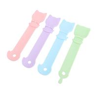 Pssopp Juego de Comederos en Tiras para Gatos, Cuchara para Lamer, Dispensador de Comida para Gatos, puré, Caldo, Suplementos Vitamínicos, Necesidades Diarias para, 4 Uds.