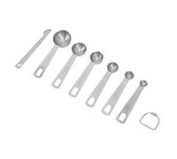Pssopp Juego de Cucharas Medidoras de Acero Inoxidable de 7 Piezas con Diseño Apilable y Nivelador para Ingredientes Líquidos Secos Hornear Cocina