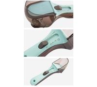 Pssopp Juego de Cucharas Medidoras de Plástico, Cucharas de Cocina Ajustables 2 en 1 con Escala Transparente para Hornear, Cocinar, Condimentos de Harina (Conjunto en caja)