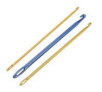 Pssopp Juego de Ganchos de Ganchillo, 3 uds., Agujas de Ganchillo de Aluminio de 2,75mm, 4mm y 6mm con Punta Cónica Suave para Tejer Suéteres, Bufandas,