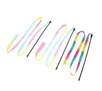 Pssopp Juego de Juguetes Interactivos para Gatos, Varita con Cinta Colorida para Jugar en Interiores, Actividad Atractiva para Gatos con 3 Palos Flexibles, Ideal para Ejercicio Saludable para Mascotas