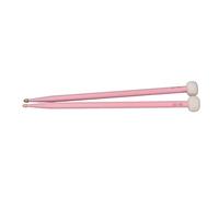 Pssopp Juego de Mazo de Tambor, de Arce, Kit de Mazo de Tambor con Cabeza de Fieltro para Percusión Precisa, Ideal para Timbales y Tambores (PINK)