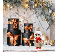 Pssopp Juego de Mini Muñecos Elfos de Navidad 4 Piezas Muñecos Elfos Móviles de Plástico y Goma de 11 Cm con Ropa Extraíble Cabezales Giratorios para Niños Medias Rellenas Decoración de Árboles