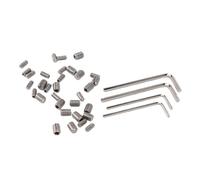 Pssopp Juego de Montaje de Manija de Puerta de Refrigerador, Kit de Tornillos de Manija de Puerta de Congelador de Acero Inoxidable, 16 Piezas M4 M6 con Llave Hexagonal, para Reparación y Reemplazo