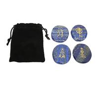 Pssopp Juego de Piedras de Cristal Palm Reiki, Piedras de Chakra de Amatista para Meditación y Curación Energética para Coleccionistas y Entusiastas del Yoga (lapislázuli)