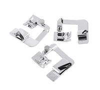 Pssopp Juego de Prensatelas para Coser con Dobladillo Enrollado Ancho, Ajuste Universal para la Mayoría de Máquinas de Coser Domésticas, Prensatelas para