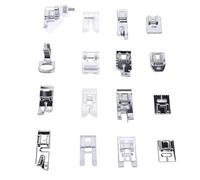 Pssopp Juego de Prensatelas para Máquina de Coser de 16 Piezas, Accesorios de Piezas de Prensatelas con Estuche de Almacenamiento para Reemplazo Juego de para Máquina de Coser de 16, para