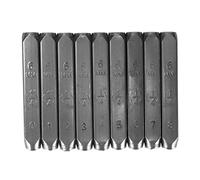 Pssopp Juego de Sellos de Acero de Alto Carbono para Numerar 9 Dígitos, Estuche de Plástico Resistente para Marcado en Joyería, Cuero y Madera