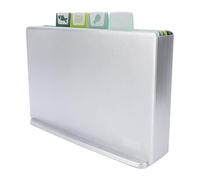 Pssopp Juego de Tablas de Cortar Codificadas por Colores, Tablas de Cortar de Plástico con Almohadillas Antideslizantes y Estante de Almacenamiento, 4 Piezas de 11,8 X 9 Pulgadas para Preparación de