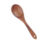 Pssopp Juego de Vajilla de Madera de Teca, Cucharas de Cocina, Cuchara y Tenedor de Ensalada de Madera de Grado con Ergonómico para Cocina, Comedor, Juego de Vajilla de de Teca, Herramientas de de