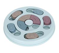 Pssopp Juguete Alimentador de Rompecabezas para Perros, Cuenco Interactivo de Alimentación Lenta con Deflectores Móviles y Base Antideslizante para Perros y Gatos para Promover una (Redondo 0,6x0,6m