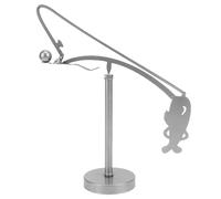 Pssopp Juguete de Escritorio de Equilibrio de Pescador, Escultura de Pesca de Escritorio, Arte de Metal para Decoración de Oficina en el Hogar,
