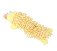 Pssopp Juguete de Peluche para Gatos y Perros Pequeños con Dispositivo de Sonido para Morder, Masticar, Jugar, 4 Lindas Formas de Animales, Marrón, Pato Amarillo, Cerdo Rosa, Pollo (Pato Amarillo)