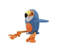 Pssopp Juguete de Peluche para Perros, Juguete Mordedor con Compartimento Oculto para Premios for Juego y Entrenamiento de Mascotas (Loro)