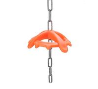 Pssopp Juguete de Plástico para Masticar Lechones, Placa de Mordida de Alta Resistencia con Cadena de Metal Larga, Diseño Hueco para Animales de Granja para Evitar Mordeduras