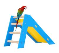 Pssopp Juguete de Rompecabezas con Escalera para Subir Loros, Escalera para Escalar Pájaros, Centro de Actividades, Juguete de Entrenamiento Interactivo con Acrílico y Madera para