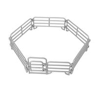 Pssopp Juguete de Valla de Granja para Niños, Material ABS, Accesorio de Juego de rol, 16 Piezas de Bloques de Construcción para Casa de Jardín y Corral de Caballos (PL127-A)