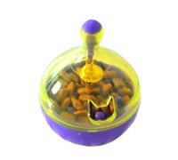 Pssopp Juguete Interactivo para Gatos Dispensador de Golosinas, Alimentador Lento con Campana, Apertura Ajustable, Bola de Rompecabezas Oscilante, 3.39 Pulgadas, Enriquecimiento para Gatos en Casa