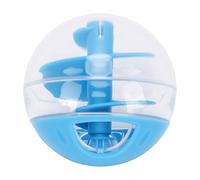 Pssopp Juguete para Gatos con Alimentador Lento, Bola Dispensadora de Golosinas Interactiva con Ranuras en Espiral Que Cortan la Velocidad de Alimentación para Juegos de Enriquecimiento (Blue)